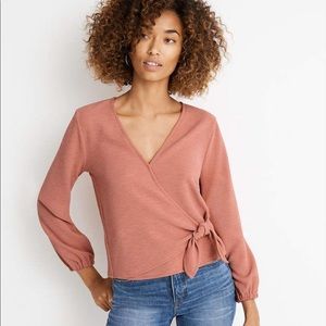 Madewell Texture Thread Crepe Wrap Top